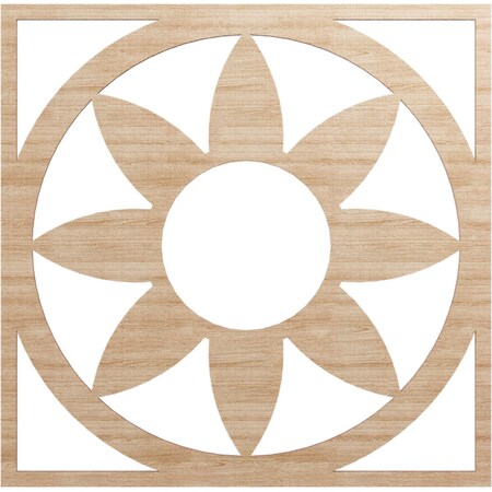 Ekena Millwork Blume Wood Fretwork Pierced Ceiling Medallion, Alder, 26"OD x 9"ID x 1/4"T CMWP26X26X0250BLAL